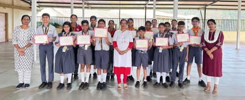 WIZ National Spell Bee Inter-school rank holders- South Goa Zone