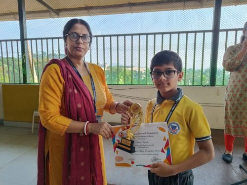 World Abacus Research Foundation Certificate of excellence in abacus Dhruv Nagarali V B secured 2nd place in level 2