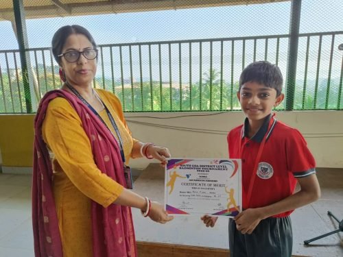 South Goa District Level Badminton TournamentPratik Borkar VI A U-17 3rd place