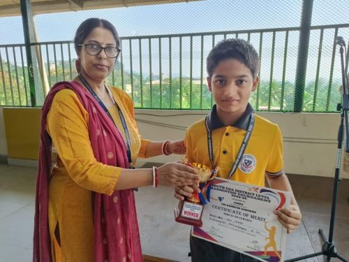 South Goa District Level Badminton TournamentVarun Sahakari VI AU-13 1st place