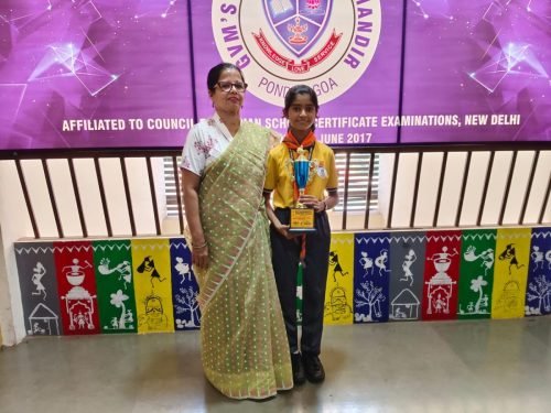 Congratulations to Arya Shenvi of std VIth for securing the 3rd Prize  in the Under-11 Girls Category at the 2nd Saraswat Open Rapid Chess Tournament 2026, organized by Mathagramasth Saraswat Samaj, Margao-Goa, on 18th October 2026.