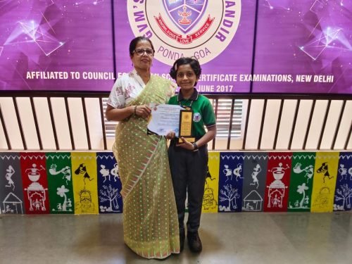 Pankhuri Senolkar, std Vth for securing 3rd Place at the International Level – Level 2 in the International Abacus Competition 2025–26! 