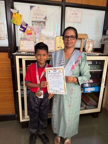 Shivansh Sanket Talekar of std VI A, has won First Place in TKAG Goa Open State Karate Championship 2026, held at Badminton Indoor Stadium, Peddem Sports Complex, Peddem - Goa. On 25th & 26th April 2026.