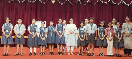  कोंकणी–मराठी कथाकथन स्पर्धा  House-wise Competition  Senior Categoryकथा, कल्पनाशक्ती आणि भाषेचा सुंदर संगम!आमच्या शाळेत आयोजित कोंकणी–मराठी कथाकथन स्पर्धेत वरिष्ठ गटातील विद्यार्थ्यांनी उत्साहाने सहभाग घेत आपल्या कथाकथन कौशल्याचे उत्कृष्ट प्रदर्शन केले. Winners are 1st  Aadhya Priolkar – Red House2nd Anika Kunde – Blue House2nd Kavya Talekar – Yellow House3rd Avani Sawaikar – Red House4th Ahaan Shapurkar – Blue House5th Tanishka Samant – Red House सर्व सहभागी विद्यार्थ्यांचे मनःपूर्वक अभिनंदन!