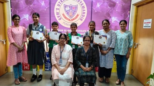 WIZ WRITING WIZARD State Level Handwriting competition winnersRishia Samanta 1st RankIshita Patil 4th RankArzan Shaikh 8th RankBhagya Sunil 8th Rank