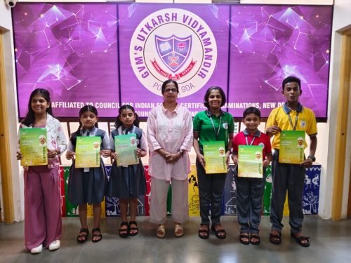 Our students for participation and getting laurels to our school at the शणै गोंयबाब कथामाळ सर्त - २०२६. Level 1 Saee Dessai – 2nd Place Level 2 Kavya Talekar – 1st Place Divyank Kamat – 1st Consolation Level 3 Soumya Prabhugaonkar – 2nd Place Avnish Naik – 2nd Consolation