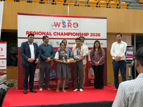 In World STEM and Robotics Olympiad (WSRO) Regional competition, our student Miss Avni Anand Gaikwad and Abhinav Singh Anand won Special Prize in Robotics Construction Challenge