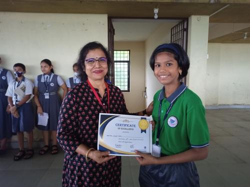 Anjali Naik won won the second place in category B