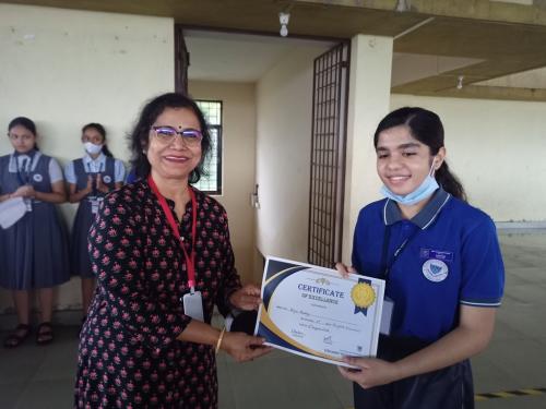 Diya Pandey won the first place in category A