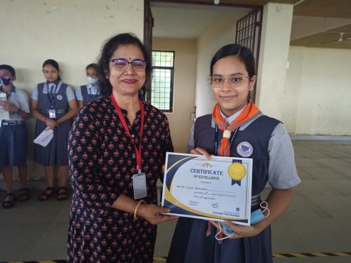 Trayee Dhaimodkar won the second place in category A