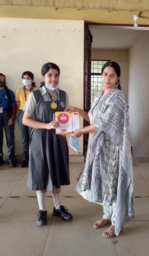 Diya Pandey received a medal and a certificate of merit for the Olympiad Examination 2022-2023