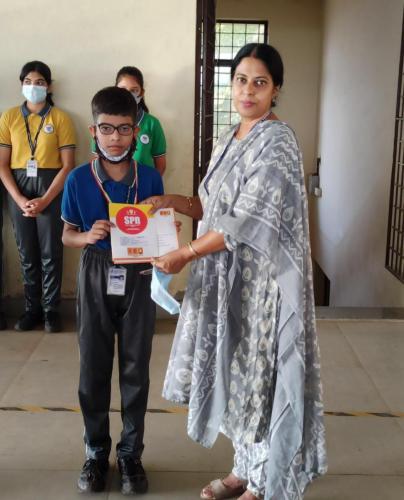 Ninad Manerkar received a medal and a certificate of merit for the Olympiad Examination 2022-2023