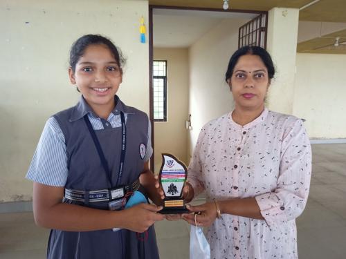 Aishwarya Prabhudessai from std VIII participated in the GVM's Chess in School.