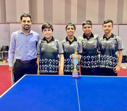 Utkarsh Vidyamandir secured the second place at the All Goa Table Tennis tournament in the U14 boys category