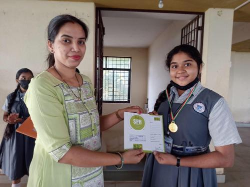 Anmol Jain received a medal and a certificate of merit for the Olympiad Examination 2022-2023