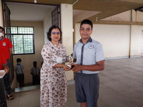 Proud Moment!!!Daylon Reverdo from 7th std won the first place in Chess competition organized by Champions Academics The Administrator, Principal and staff wish everyone the heartiest congratulations!