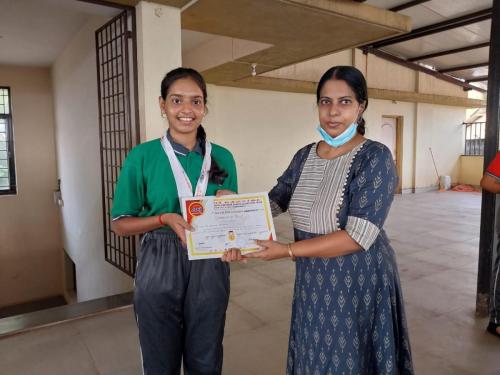 Congratulations Eshita Naik for winning two second place and one third place certificate in the Karate competition by Shotokan karate association The Administrator, Principal and staff wish you the heartiest congratulations!