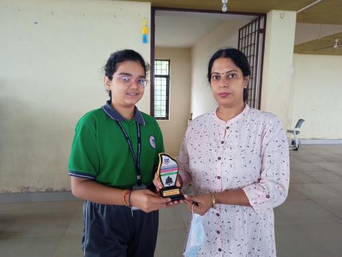 Gitika from std X participated in the GVM's Chess in School. 