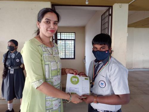 Riddhesh Naik received a medal and a certificate of merit for the Olympiad Examination 2022-2023