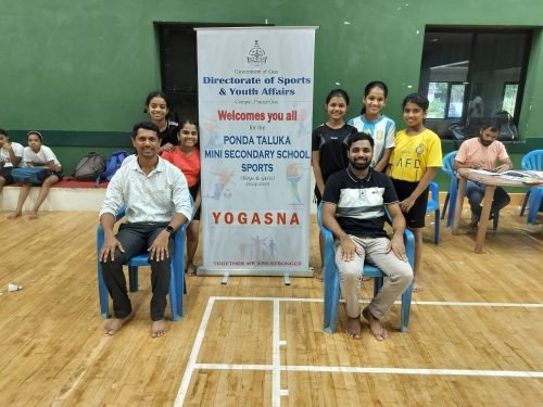 Participation - U14GIRLS - Taluka level inter school Yogasan Competition. Samprita Talekar, Medha Rane, Riya Salunke, Ruchi Salunke, Soumya Prabhugaonkar.