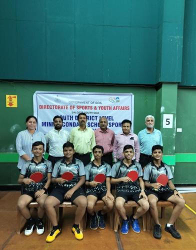 First place U17 Boys District Level Inter School Table Tennis Tournament.