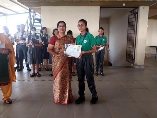 Purvishri Bijjam bagged the second place individually in the senior category at the English Elocution competition held on April 21, 2023 to celebrate Shakespeare's birthday. 