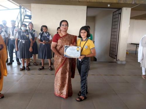 Sanvi Khedekar bagged the second place in the junior category at the English Elocution competition held on April 21, 2023 to celebrate Shakespeare's birthday. 