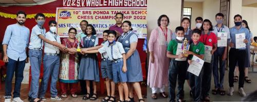 GVM's Utkarsh Vidyamandir won third place at SRS chess championship at Ponda taluka 2022 on 25th June 2022