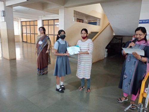  Rida Sajidahamad Khalif of std IX participated in Beat the Beat and Hit the Floor at Panache 2022, an Interschool online competition