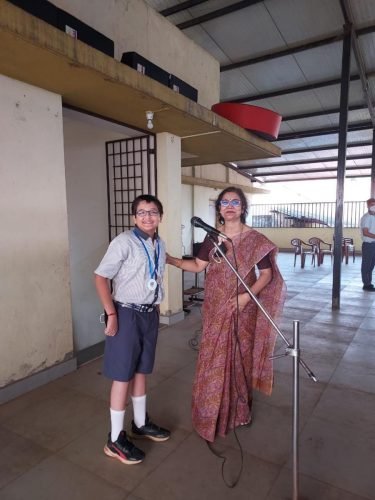 Aayush from std VI, took 5 wickets in the tournament and bowled maiden over maintaining a good economy for his team. He was the highest wicket taker in his team Margao cricket club and second highest wicket taker after two matches in the tournament. Congratulations Aayush!