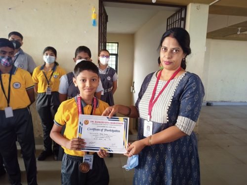 Anvay Borkar of std V participated in 5 kms Dr Ramani Marathon 