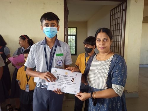 Certificate of participation awarded to Parth Sawaikar by Rotary All Goa Chess Tournament 2022