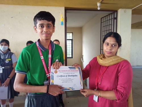 Parth Sawaikar of std IX participated in 10 kms Dr Ramani Marathon