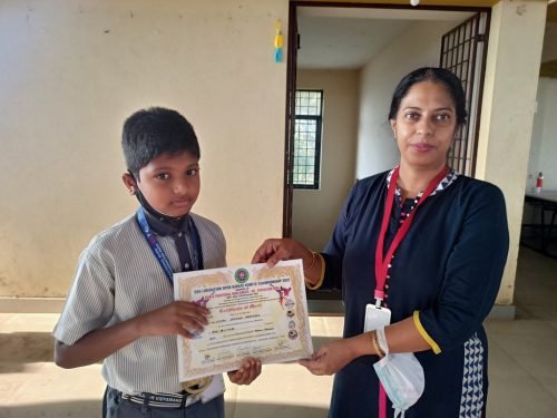 Soham Kakodkar of std V won a gold medal at TKAG District Karate Championship 2022.