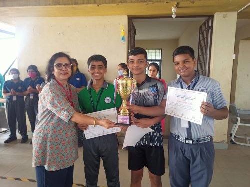 The U14 boys secured second place at the All Goa Table Tennis tournament. 
